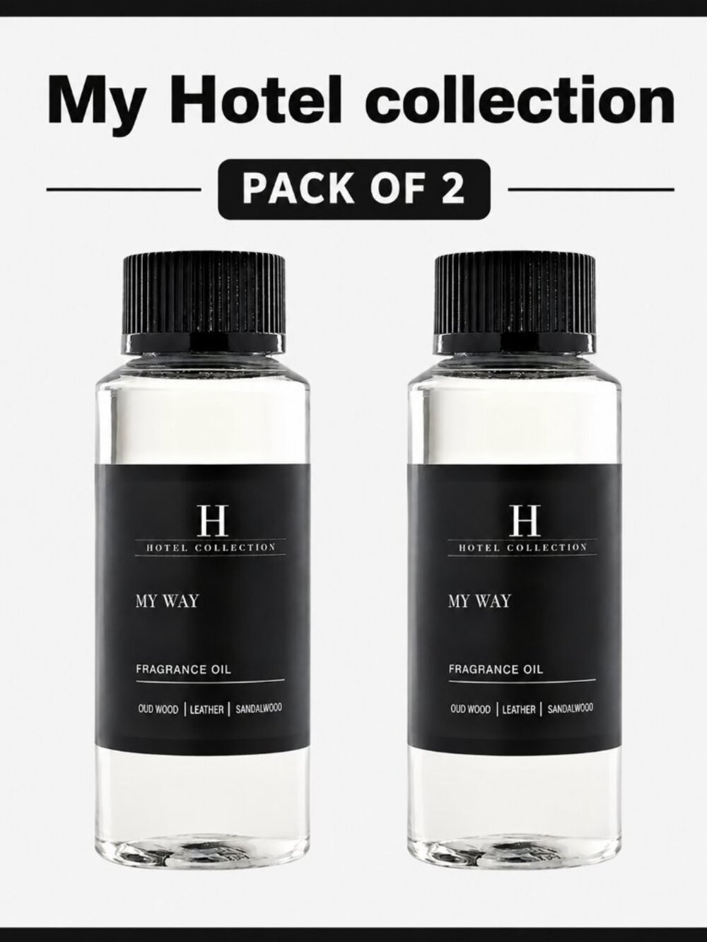 2x Oil MyWay Hotel Essential Collection Scent Diffuser 120ml – Luxury Inspired